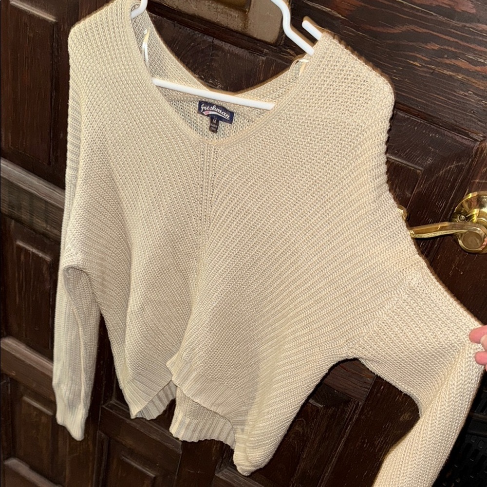 Freshman 1996 Cream Knit Sweater